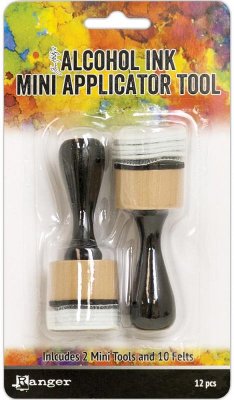 Tim Holtz Alcohol Ink Mini Applicator Tool (2 tools & 10 felts)