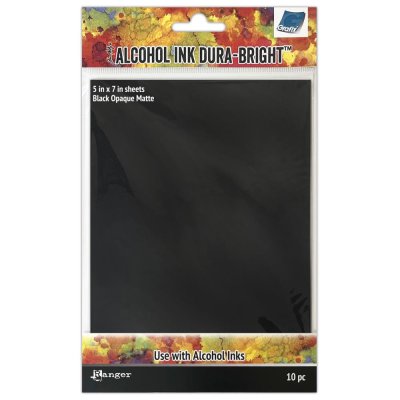 Tim Holtz 5"x7" Alcohol Ink Dura-Bright - Black Opaque Matte (10 sheets)