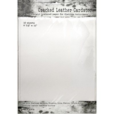 Tim Holtz Distress Cracked Leather 8.5"x11" Cardstock Pack (10 sheets)