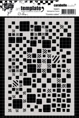 Carabelle Studio A6 Mask Template - Cosmics Cubes
