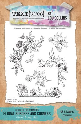Arden Creative Studio 6”x8” Clear Stamp Set - Beneath the Brambles Floral Borders and Corners