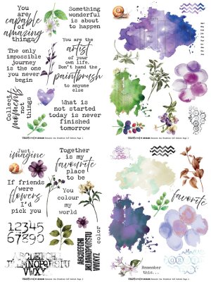 Arden Creative Studio 6”x8” Rub-On Transfer Set - Beneath the Brambles (8 pack)