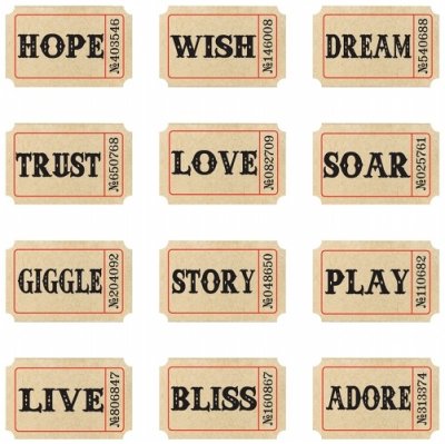 Tim Holtz Idea-Ology Adage Ticket Pad (96 tickets)