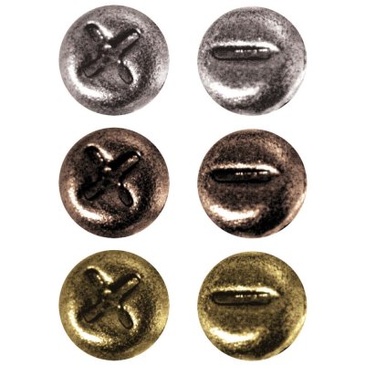 Tim Holtz Idea-Ology Metal Screw-Top Paper Fasteners - Antique Nickel, Brass & Copper (99 pack)