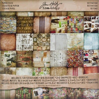Tim Holtz IDEA-OLOGY Paper Stash - Destinations (36 sheets)