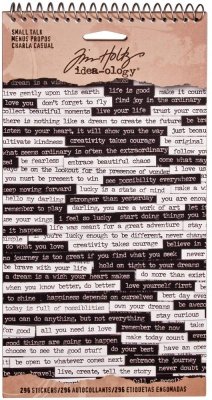 Tim Holtz Idea-Ology Spiral Bound Sticker Book - Small Talk
