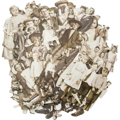 Tim Holtz Idea-Ology Paper Dolls Die-Cuts - Vintage Black & White (107 pack)