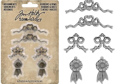 Tim Holtz Idea-Ology Metal Adornments (6 pack)