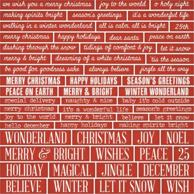 Tim Holtz Idea-Ology Chipboard Quote Chips - Christmas Words & Phrases (60 pack)