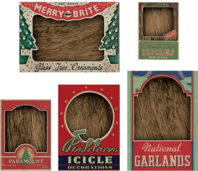 Tim Holtz Idea-Ology Vignette Box Tops - Christmas (5 pack)