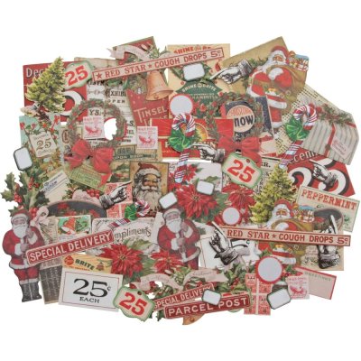 Tim Holtz Idea-Ology Ephemera Pack - Snippets Tiny Die-Cuts/Christmas (81 pack)