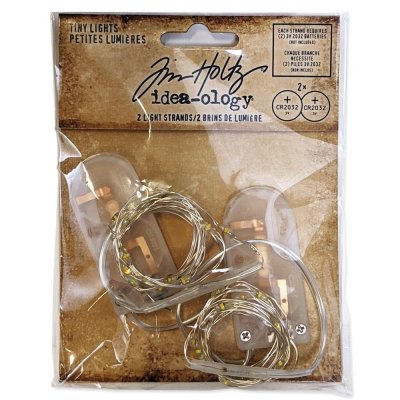 Tim Holtz Idea-Ology Battery Operated Wire Light Strands - Tiny Lights Clear (2 pack)