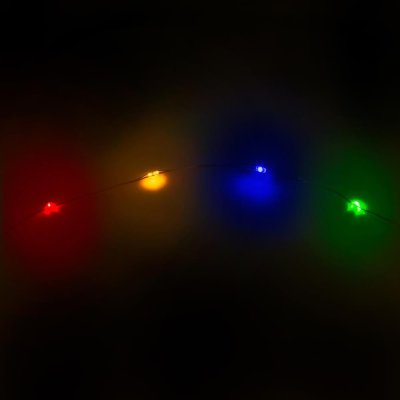 Tim Holtz Idea-Ology Battery Operated Wire Light Strands Christmas Tiny Lights - Festive Colors (2 pack)