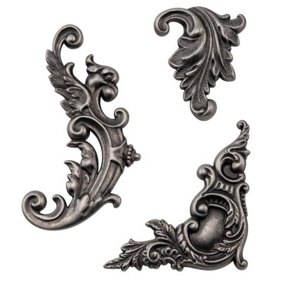 Tim Holtz Idea-Ology Metal Adornments - Flourish (3 pack)
