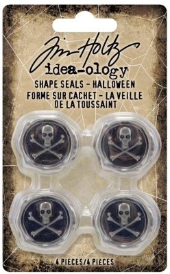 Tim Holtz Idea-Ology Metal Shape Seals - Halloween (4 pack)