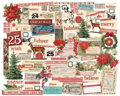 Tim Holtz Idea-Ology Ephemera Pack - Christmas (82 pack)