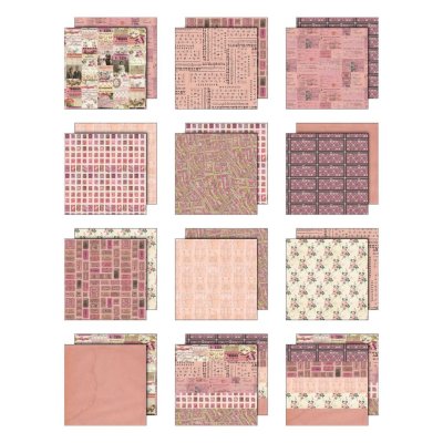 Tim Holtz Idea-ology 12”x12” Palette Collection - Green (12 sheets)