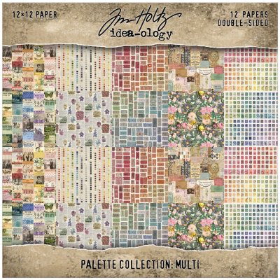 Tim Holtz Idea-ology 12”x12” Palette Collection - Multi (12 sheets)