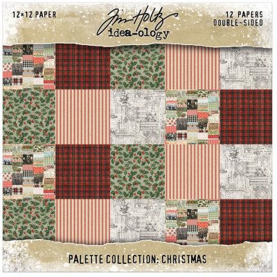 Tim Holtz Idea-ology 12”x12” Palette Collection - Christmas (12 sheets)