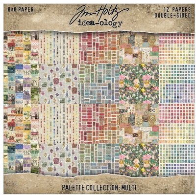 Tim Holtz Idea-ology 8”x8” Palette Collection - Multi (12 sheets)