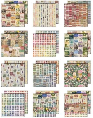 Tim Holtz Idea-ology 8”x8” Palette Collection - Multi (12 sheets)