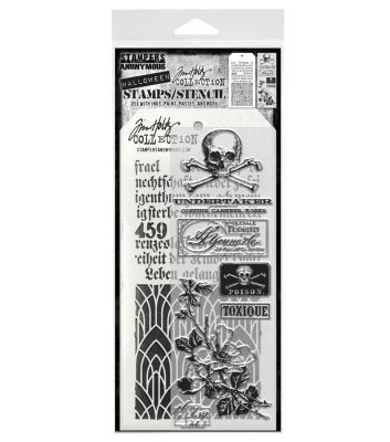 Tim Holtz Stampers Anonymous Clear Stamp and Stencil - Undertaker