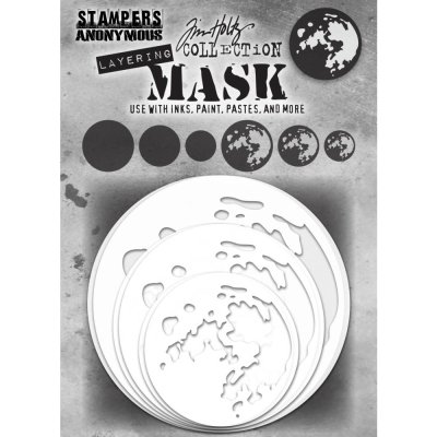 Tim Holtz Layering Mask Set - Moon (6 pack)