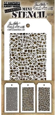 Tim Holtz Mini Layered Stencil Set #28 (3 pack)