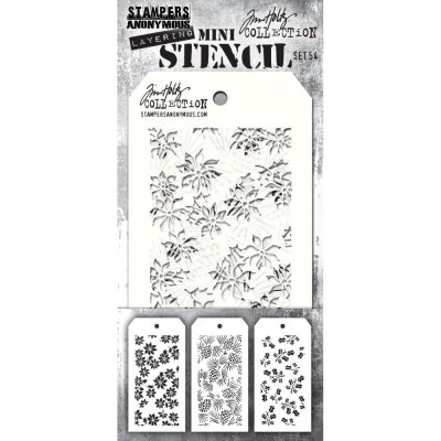 Tim Holtz Mini Layering Stencil Set #54 (3 pack)