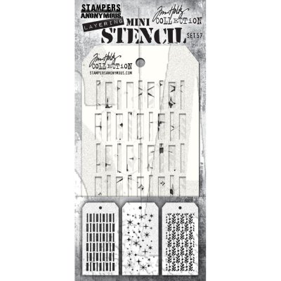 Tim Holtz Mini Layered Stencil Set - #57 (3 pack)