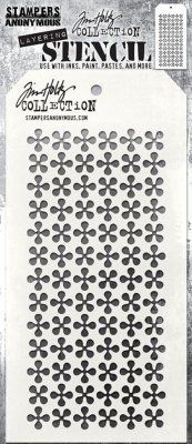 Tim Holtz Layered Stencil - Retro Pinwheel