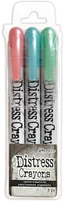 Tim Holtz Distress Crayon Pearl Set - Holiday Set #6