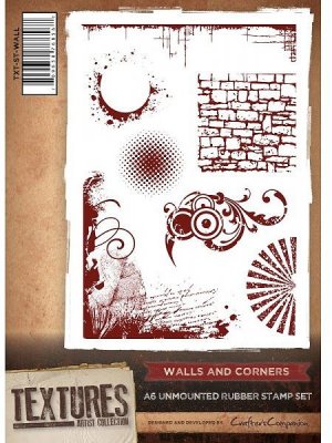 Crafters Companion Textures A6 Unmounted Stamp - Walls and Corners