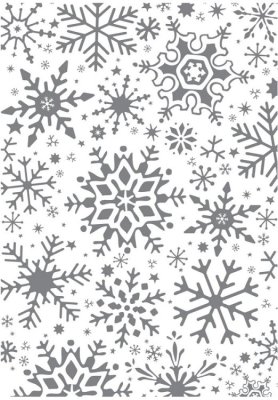 Ultimate Crafts Look Like Christmas Stamp - Fractal Snowflakes