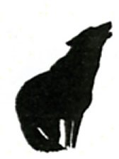 Art Impressions Cling Rubber Stamp - Howling Wolf