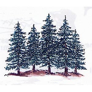 Art Impressions Cling Rubber Stamp - Large Forest