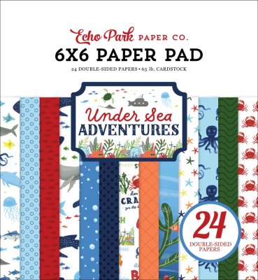 Echo Park 6"x6" Paper Pad - Under Sea Adventures (24 sheets)