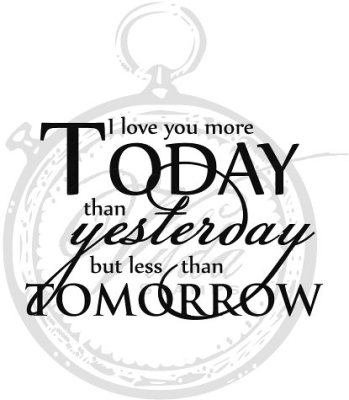 Vilda Stamps - I love you more today than yesterday...