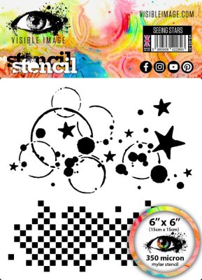 FÖRBESTÄLLNING! Visible Image 6”x6” Stencil - Seeing Stars (VIS-SES-03)