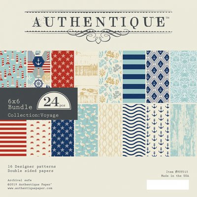 Authentique 6”x6” Paper Pad - Voyage (24 sheets)