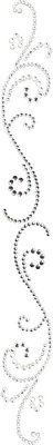 Want2Scrap Self-Adhesive Finesse Swirls Bling - Silver Rhinestones