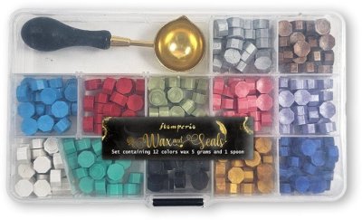 Stamperia Wax And Seals - Wax Set (12 colors x 5 grams each + spoon)