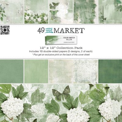 49 And Market 12"x12" Collection Pack - Color Swatch: Willow (10 sheets + bonus sheet)