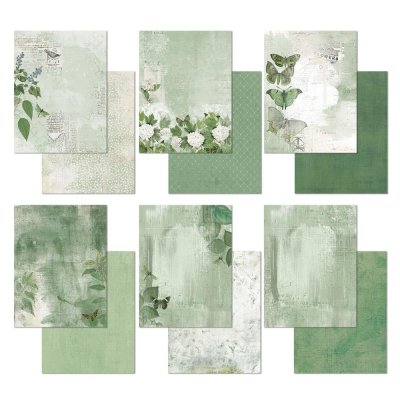 49 And Market 6"x8" Collection Pack - Color Swatch: Willow (18 sheets + 2 bonus sheets)