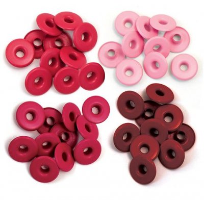 We R Memory Keepers - Red Wide Eyelets (40 pack)