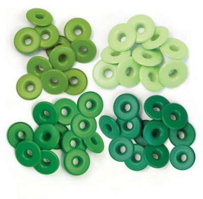 We R Memory Keepers - Green Wide Eyelets (40 pack)