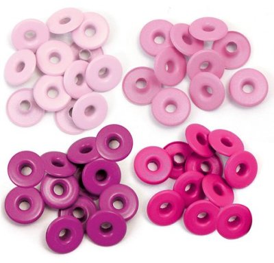 We R Memory Keepers - Pink Wide Eyelets (40 pack)