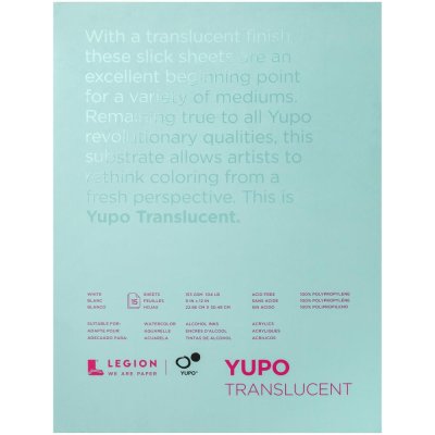 Legion 9"x12" Translucent Yupo Paper - 104lb (15 sheets)