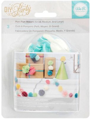 We R DIY Party Pom Pom Maker - Small, Medium & Large (3 pack)