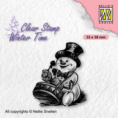 Nellies Choice Clear Stamps - Winter Time Snowman #3